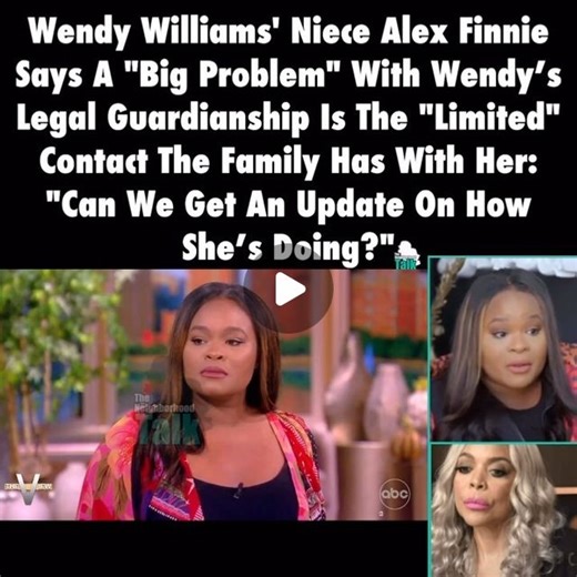 The Neighborhood Talk on Instagram: "Wendy Williams’ niece Alex Finnie opens up about how hard it is to get in contact with Wendy since a legal guardian was appointed to look over her.:: Via: @theviewabc"