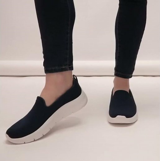 SKECHERS 124955 GO WALK FLEX - OCEAN WIND Ladies Trainers Navy| Shuperb™