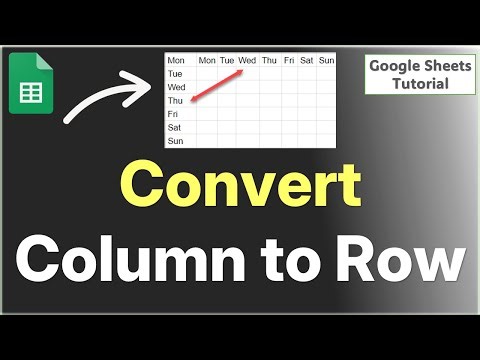 How to Convert a Column to Row in Google Sheets