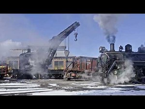 NEVADA NORTHERN RAILWAY STEAM POWERED WRECKING CRANE DEMONSTRATION - 2/25/22