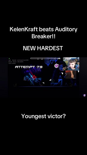 KelenKraft Defeats Auditory Breaker in Geometry Dash