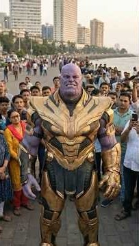 Infinity Gauntlet नहीं, जनता की ताकत!#ThanosInMumbai #StayAlert