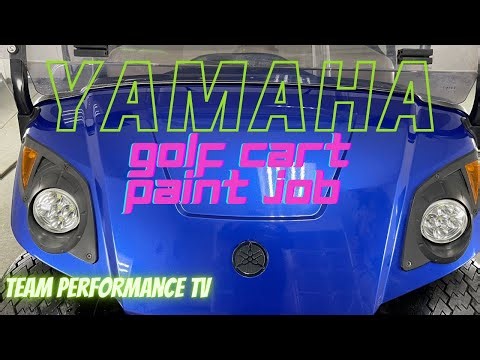 YAMAHA G29 GOLF CART GETS A NEW PAINT JOB !
