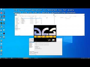DCS world. Restore your axis and input configuration after a new windows installation or on a new PC