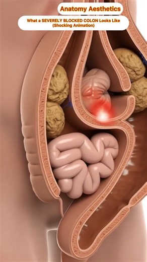 What a SEVERELY BLOCKED COLON Looks Like (Shocking Animation)| Anatomy Aesthetics | Guts Health
