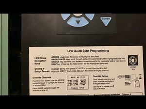 How to set time on light timer on LP8 System