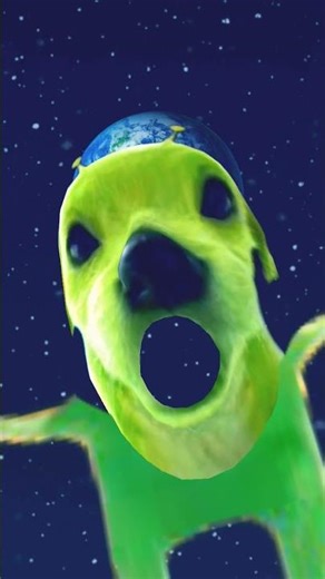 alien dog has wake up