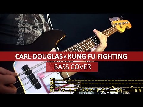 Carl Douglas - Kung Fu Fighting / bass cover / playalong with TAB