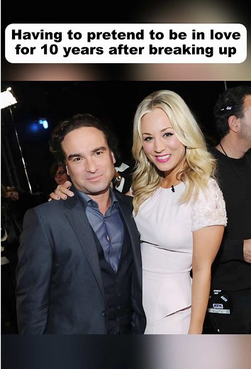 Having to pretend to be in love for 10 years after breaking up #kaleycuoco #johnnygalecki