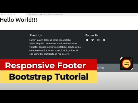 How To Make Responsive Footer Using Bootstrap? - Bootstrap Tutorial