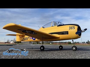 E-flite T-28 Trojan 1.1m BNF Basic Maiden Flight | The RC Legend Is Alive & Well