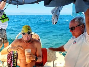 He swam for 54 days across Lake Malawi to break two world records