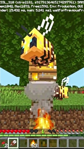 Why you should always use a campfire for bees 🐝 #minecraft #survival #shorts
