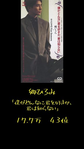 65th Single ｢僕がどんなに君を好きか、君は知らない｣#郷ひろみ#僕がどんなに君を好きか君は知らない#昭和アイドル #新御三家
