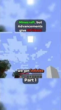 Minecraft, but Advancements give me some OP items #minecraft