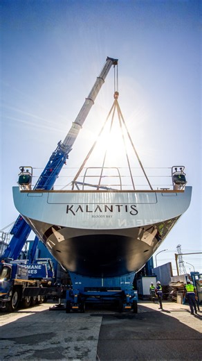 1.2K reactions · 43 shares | Kalantis took her first steps. Under moonlight, she glides toward her new beginning: the open water. From the workshop to the harbour, every movement is a testament to our craft. At Southern Wind, we guide each step with care, building not just yachts, but dreams. #SouthernWind | Southern Wind Yachts | Facebook