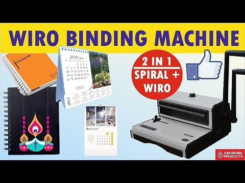 2 In 1 Spiral/Wiro Binding Machine Demo For Book, Hanging & Table Top Calendar and Boucher Binding