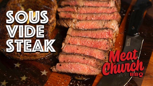 Sous vide and griddle steak to juicy tender perfection with sear