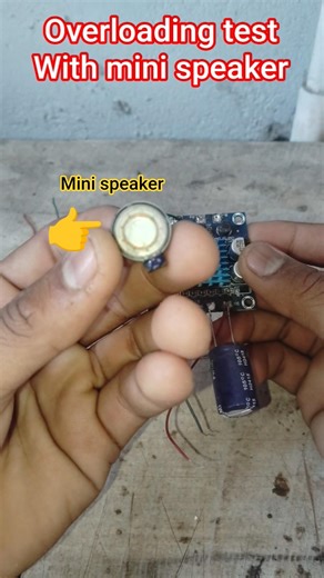 overloading testing video with mini speaker#experimnent #amplifierboards