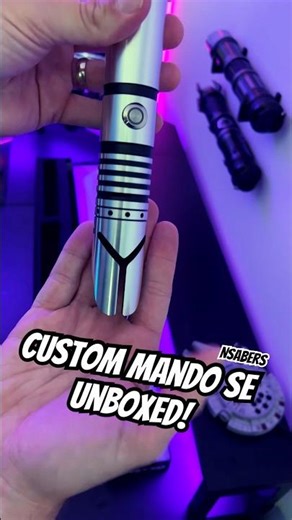 This Mandalorian-Inspired Lightsaber is EPIC 😍 #lightsabers #starwarsshorts ​⁠​⁠@nsabers