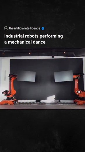 Artificial Intelligence | AI on Instagram: "Industrial robots performing a mechanical dance"