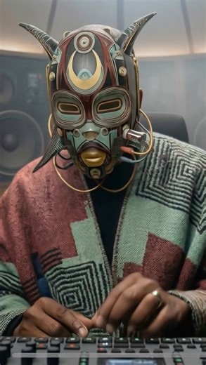 Shiro Fujioka on Instagram: "@frequenseers - Mask VI – The Keeper of the Infinite Echo Encircled with concentric patterns, this mask resonates with eternal cycles. The Keeper remembers the songs of civilizations long vanished and projects them forward as seeds of renewal, ensuring no frequency is ever truly lost. 🔊 @voltagectrlr 🎥 @ancestral_intelligence"