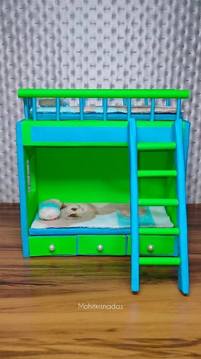 모히트 | DIY Mini Bunk Bed Form Pop Pop Box ✨ . . . . . #diycrafts #bunkbeds #bed #viral | Instagram
