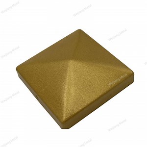 [Hot Item] Gold Galvanized Metal Aluminum/Copper/Stainless Steel Pyramid Fence Rear Cap End Cap Fence Post Cap