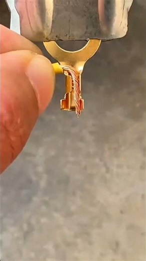 Copper Cable Crimping Process on Connectors #shorts