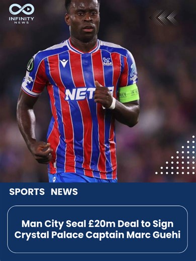 Manchester City have agreed a £20 million deal to sign Crystal Palace captain Marc Guehi. The promising defender will add strength and leadership to City's backline as they look to reinforce their squad for the upcoming season. Guehi’s impressive performances at Palace have caught the eye of top clubs, and this move represents a significant step in his career. City fans will be excited to see how he fits into Pep Guardiola’s tactical setup. #ManCity #MarcGuehi #TransferNews #CrystalPalace #Premi