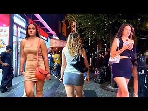 Downtown Vancouver Night Life On Granville Street