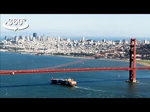 San Francisco and the Golden Gate Bridge, VR 360 video