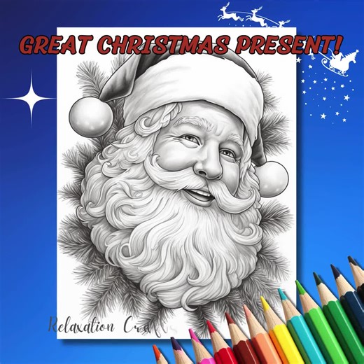 160  Page Christmas Grayscale Coloring Mega Bundle – Printable PDF for Adults & Kids - Etsy
