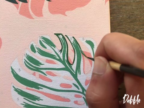 Dabble Paint by Numbers Kit – Paint by Numbers for Adults Beginners with Canvas Frame, Painting Kit for Adults, Flowers Design