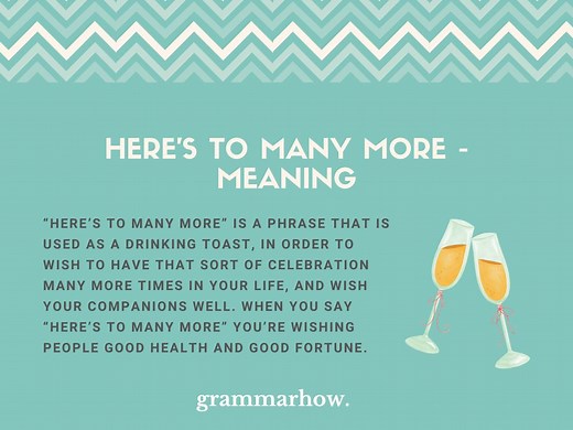 Here’s To Many More - Meaning & Example Sentences