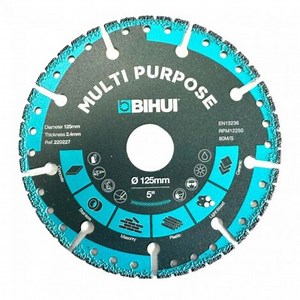 Disque  Professionnel diamanté Multi-matériaux BIHUI  125 mm