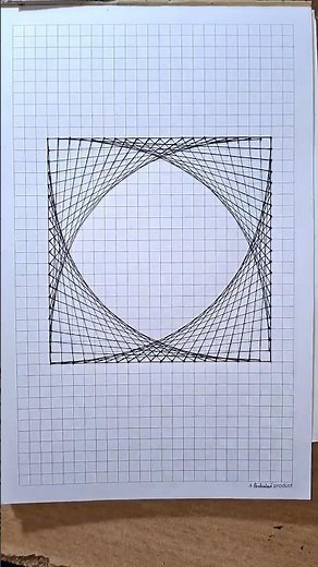 Amazing 3D Line Illusion Drawing 😍 | Satisfying Geometry Art #Shorts