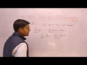 prove that sinx is continuous function