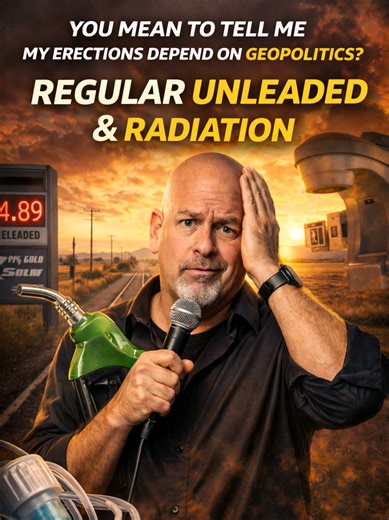 Episode 3 of “You Mean to Tell Me My Erections Depend on Geopolitics?” focuses on the rural cancer patient experience. The Prostate Cancer Guy explores how rising fuel prices and energy instability can impact radiation treatment schedules, access to care, and recovery stress levels. 📚 CONTEXTUAL REFERENCES National Cancer Institute – Radiation therapy scheduling and adherence importance. American Society of Clinical Oncology (ASCO) – Rural cancer care disparities. U.S. Energy Information Admini