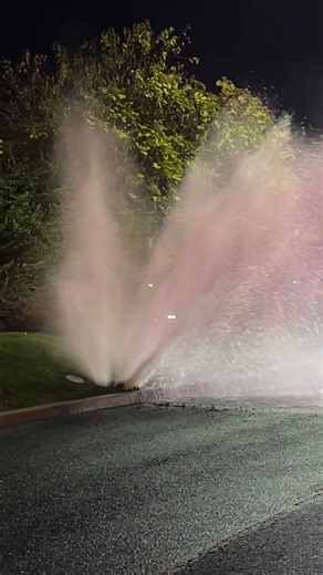 Irrigation Line Rupture Sends Water Shooting into the Air #wateremergency