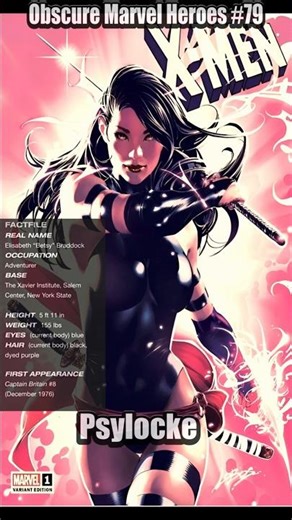 "Psylocke" | Marvel Comics | Obscure Heroes and Villains - 79