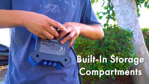 AstroAI Air Compressor Tire Inflator Portable Air Pump for Car Tires, 12V DC Integrated Metal Structure Tire Pump 160PSI with LED Light for Cars, Bicycles, Motorcycles, and Other Inflatables(Blue)