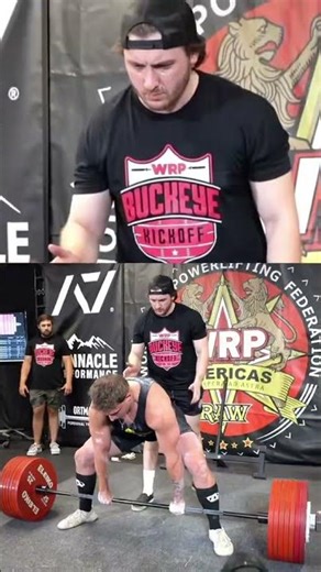 Smashing Ohio State Record With 850lb Warmup 🤣 #reaction #powerlifting