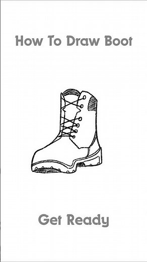 How To Draw a Boot 🥾#stepbystep