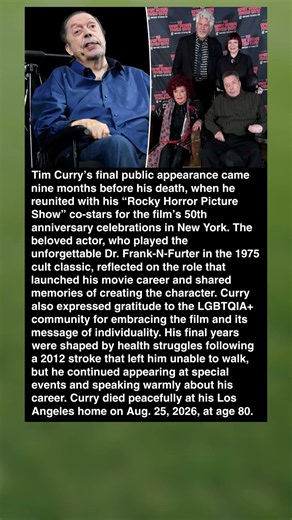 Tim Curry Reunited With ‘Rocky Horror’ Cast in Emotional Final Public Appearance #shorts