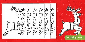 Blank Christmas Reindeer Cut Outs