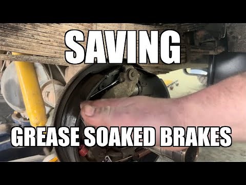 How I clean grease soaked brake shoes