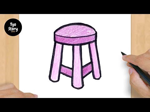 #517 How to Draw a Stool - Easy Drawing Tutorial