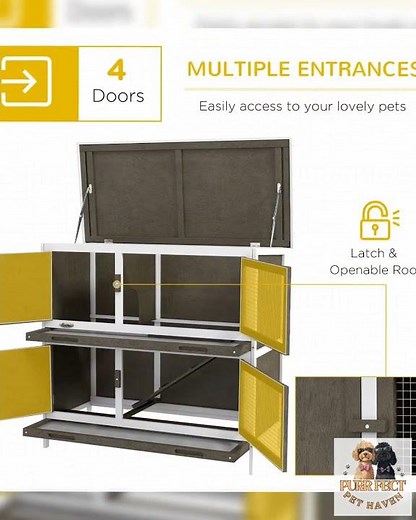Bunny Manor Hutch - 2-Story Outdoor Rabbit Home