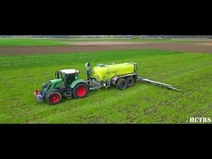Spreading liquid manure with Fliegl Polyline & Fendt 828 Vario